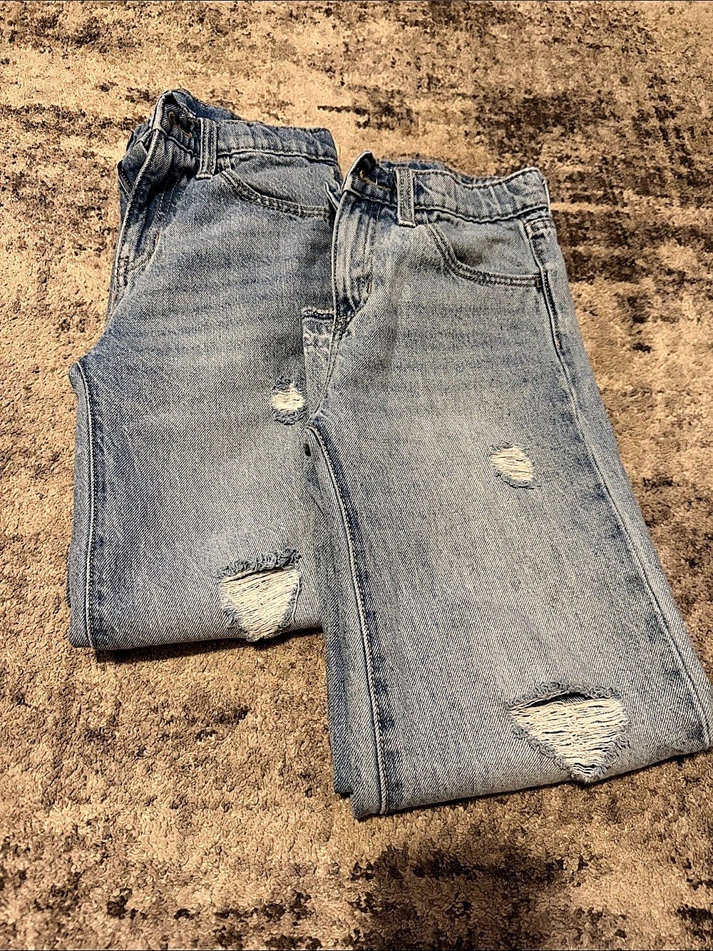 GUC set of 2 Old Navy High-Waisted Baggy Wide-Leg Jeans for Girs